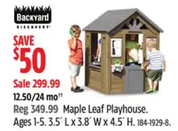 Canadian Tire Backyard Discovery Maple Leaf Playhouse offer