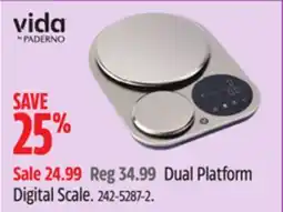 Canadian Tire Vida by Paderno Dual Platform Digital Scale offer