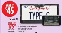 Canadian Tire 5˝ Wireless Solar-Powered HD Backup Camera offer