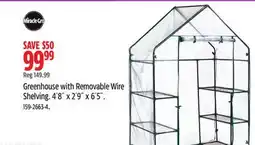 Canadian Tire Greenhouse with Removable Wire Shelving offer