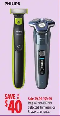 Canadian Tire Philips Selected Trimmers or Shavers offer