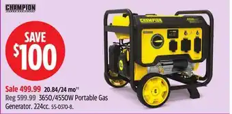 Canadian Tire Champion Portable Gas Generator offer