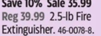 Canadian Tire Garrison 2.5-lb Fire Extinguisher offer