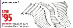 Canadian Tire Mastercraft 60-Pc Combination Wrench Set offer