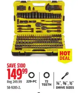 Canadian Tire Stanley Black Chrome Socket Sets offer