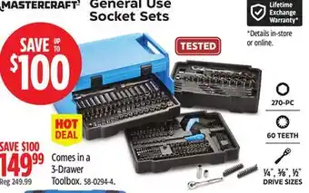 Canadian Tire Mastercraft 3-Drawer Toolbox offer