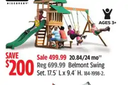 Canadian Tire Belmont Swing Set. 17.5´ L x 9.4´ H offer
