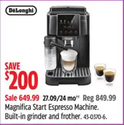 Canadian Tire De'Longhi Magnifica Start Espresso Machine offer