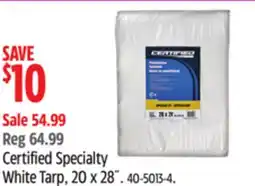 Canadian Tire Certified Specialty White Tarp, 20 x 28˝ offer