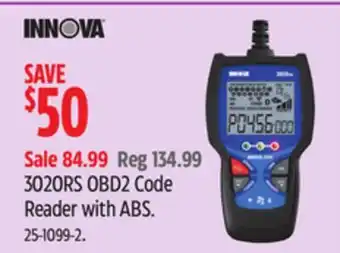 Canadian Tire 3020RS OBD2 Code Reader with ABS offer