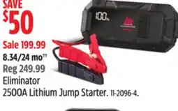 Canadian Tire Eliminator 2500A Lithium Jump Starter offer