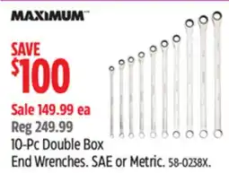 Canadian Tire Maximum 10-Pc Double Box End Wrenches offer