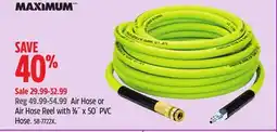 Canadian Tire Air Hose or Air Hose Reel with 3⁄8˝ x 50´ PVC Hose offer