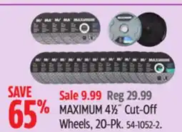 Canadian Tire MAXIMUM 41⁄2˝ Cut-Off Wheels, 20-Pk offer