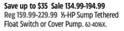 Canadian Tire Superior Pump 1⁄3-HP Sump Tethered Float Switch or Cover Pump offer