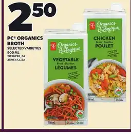 Loblaws PC ORGANICS BROTH offer