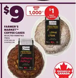 Loblaws FARMER'S MARKET COFFEE CAKES offer