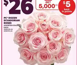 Loblaws PC DOZEN ECUADORIAN ROSES offer