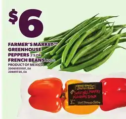 Loblaws FARMER'S MARKET GREENHOUSE PEPPERS, 3'S OR FRENCH BEANS offer