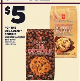 Loblaws PC THE DECADENT COOKIE, 280/300 G offer