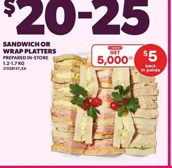 Loblaws SANDWICH OR WRAP PLATTERS offer