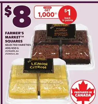Loblaws FARMER'S MARKET SQUARES, 400/450 G offer