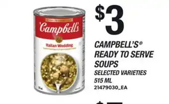 Loblaws CAMPBELL'S READY TO SERVE SOUPS offer