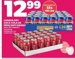 Loblaws CANADA DRY, COCA-COLA OR PEPSI SOFT DRINKS offer