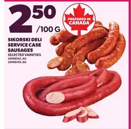 Loblaws SIKORSKI DELI SERVICE CASE SAUSAGES offer