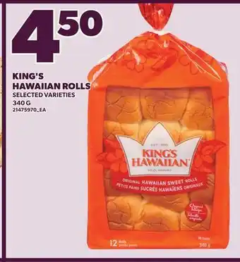 Loblaws KING'S HAWAIIAN ROLLS offer