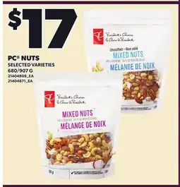 Loblaws PC NUTS, 680/907 G offer