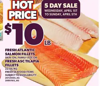 Loblaws FRESH ATLANTIC SALMON FILLETS offer