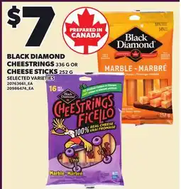 Loblaws BLACK DIAMOND CHEESTRINGS, 336 G OR CHEESE STICKS, 252 G offer