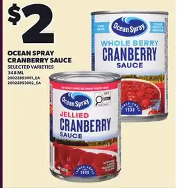 Loblaws OCEAN SPRAY CRANBERRY SAUCE offer