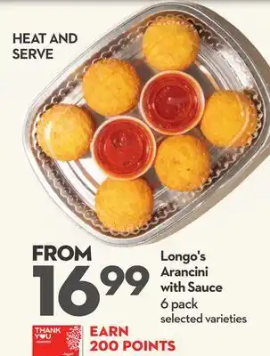 Longo's Longo's Arancini with Sauce offer