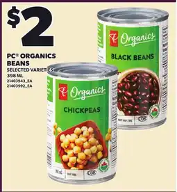 Loblaws PC ORGANICS BEANS offer