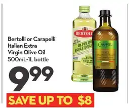 Longo's Bertolli or Carapelli Italian Extra Virgin Olive Oil offer