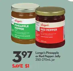 Longo's Pineapple or Red Pepper Jelly offer