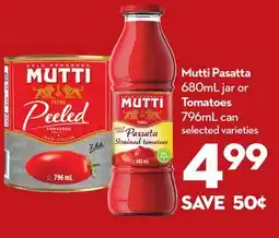 Longo's Pasatta 680mL jar or Tomatoes 796mL can offer