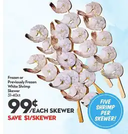 Longo's Frozen or Previously Frozen White Shrimp Skewer offer