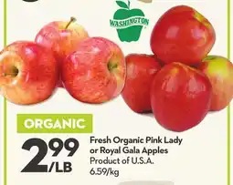 Longo's Fresh Organic Pink Lady or Royal Gala Apples offer