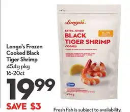 Longo's Longo's Frozen Cooked Black Tiger Shrimp offer