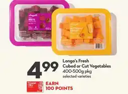 Longo's Fresh Cubed or Cut Vegetables offer