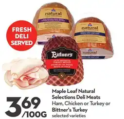 Longo's Maple Leaf Natural Selections Deli Meats offer