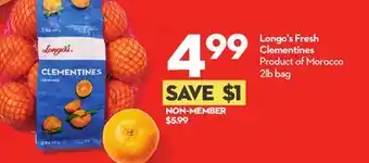 Longo's Longo's Fresh Clementines offer
