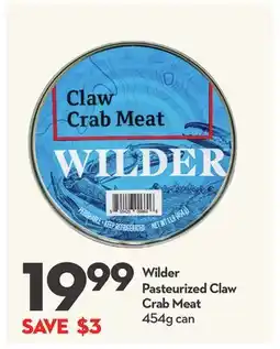 Longo's Wilder Pasteurized Claw Crab Meat offer