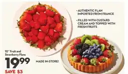 Longo's 10˝ Fruit and Strawberry Flans offer