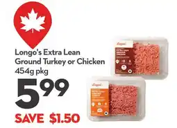 Longo's Longo's Extra Lean Ground Turkey or Chicken offer
