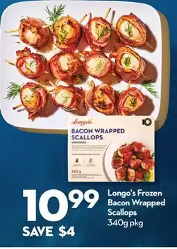 Longo's Frozen Bacon Wrapped Scallops offer