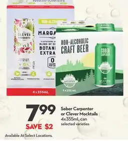Longo's Sober Carpenter or Clever Mocktails offer